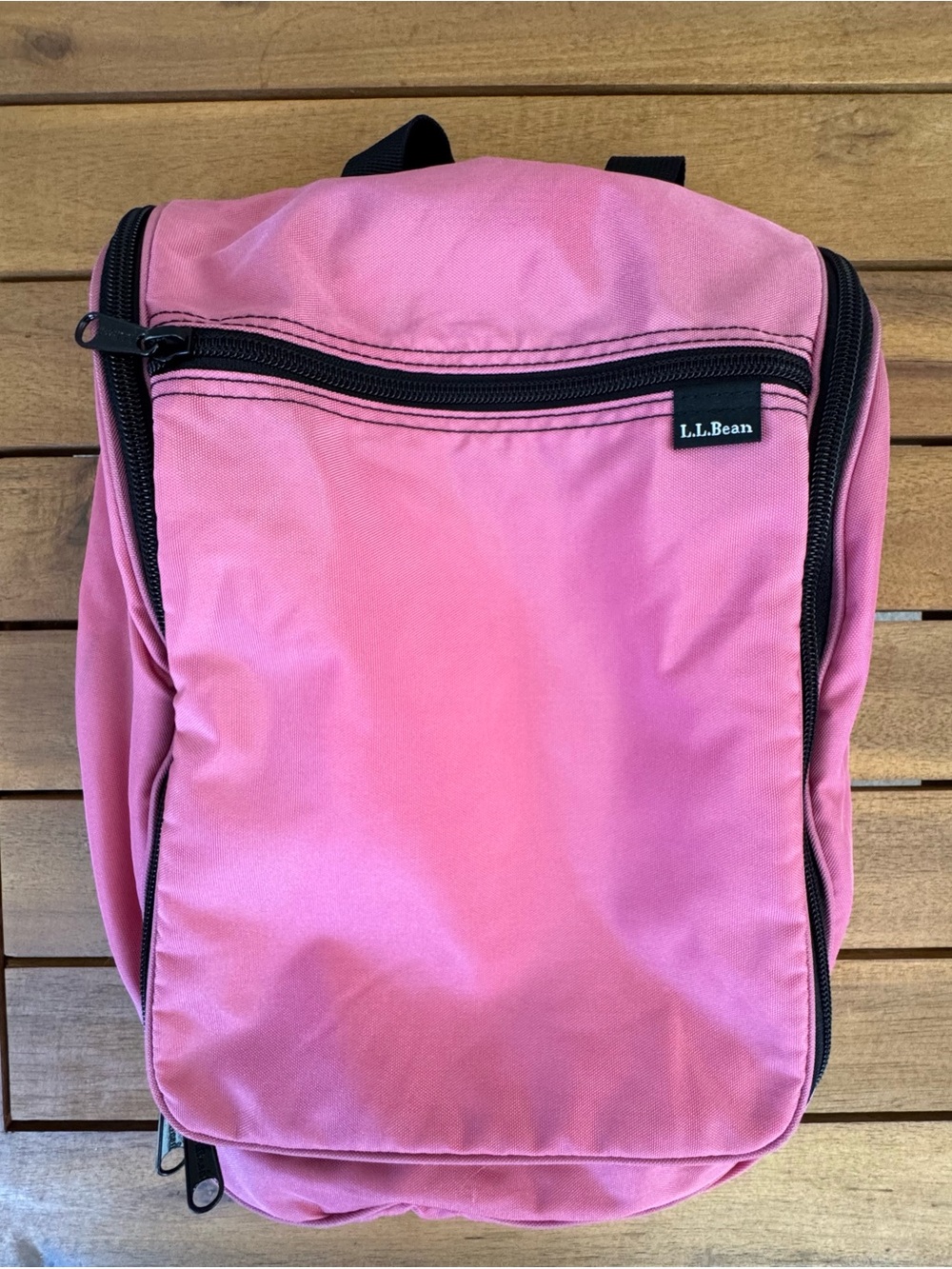 L.L. Bean Hanging Pink Toiletry Bag with Black Trim